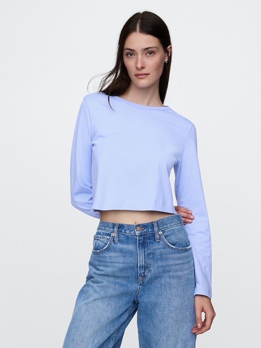 GAP Cropped Long Sleeve Top